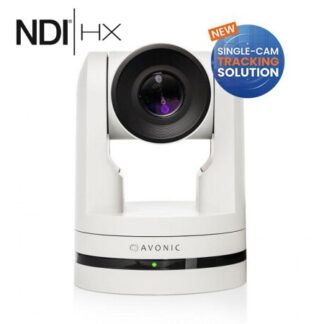 Avonic CM-93-NDI 4K60FPS Ultra HD PTZ Fixed Installation Camera in White