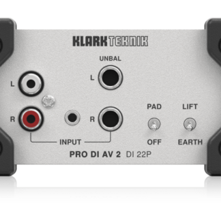 Klark Teknik DI 22P - Passive Stereo DI Box with Midas Transformers and Extended Dynamic Range