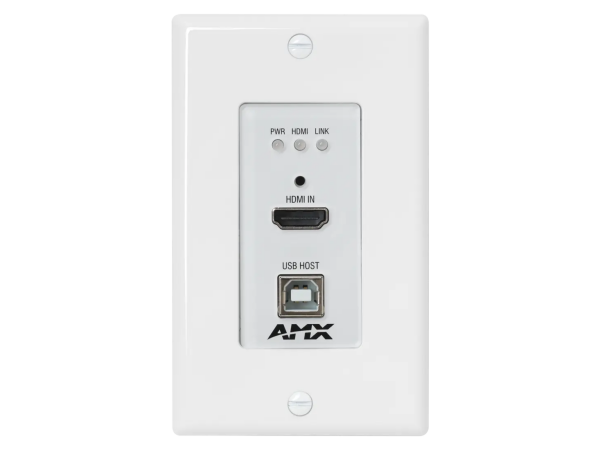 AMX DX-TX-DWP-4K60-WH - DXLink 4K60 HDMI Wallplate Transmitter in White