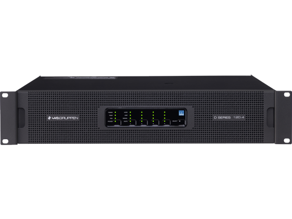 Lab Gruppen D 120:4L 12,000 Watt Amplifier with 4 Flexible Output Channels, Lake Digital Signal Processing and Digital Audio Networking