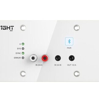 Tight AV Bi-Directional Bluetooth Dante Wall Interface in White