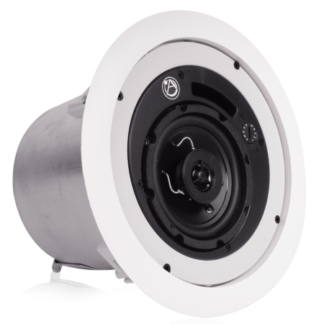 AtlasIED FAP42TUL2043 4" Coaxial In-Ceiling Speaker With 16-Watt 70/100V Transformer, Ported Enclosure, And UL2043 Certification