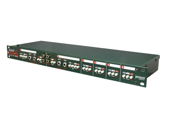 Radial Engineering JD6 Six-Channel Rackmount Passive DI Direct Box