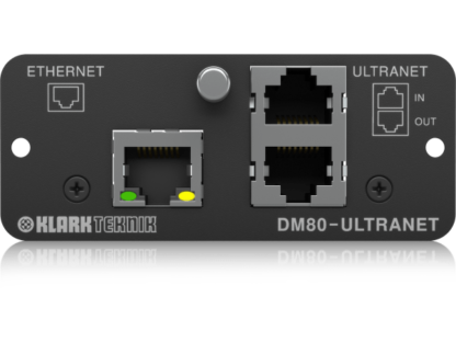 Klark Teknik DM80-ULTRANET ULTRANET Expansion Module with 16 x 16 Channel Audio Networking and Ethernet Connectivity