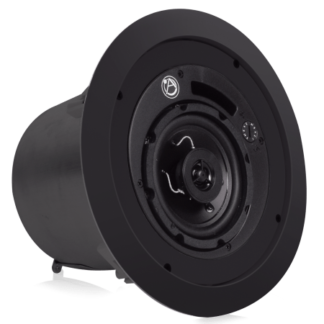 AtlasIED FAP42TB 4" Coaxial In-Ceiling Speaker with 16-Watt 70/100V Transformer and Ported Enclosure in Black