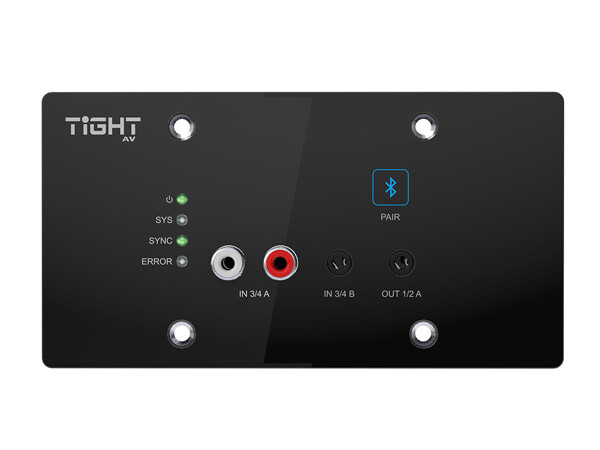 Tight AV TiGHT AV Bi-Directional Bluetooth Dante Wall Interface in Black