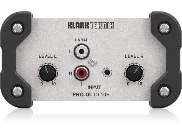 Klark Teknik DI 10P - Passive DI Box with Stereo Input/Summed Mono Output, Midas Transformer and Extended Dynamic Range