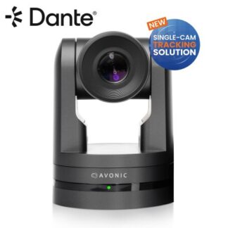 Avonic CM93-DAV Dante 4K60FPS Ultra HD PTZ Fixed Installation Camera in Black