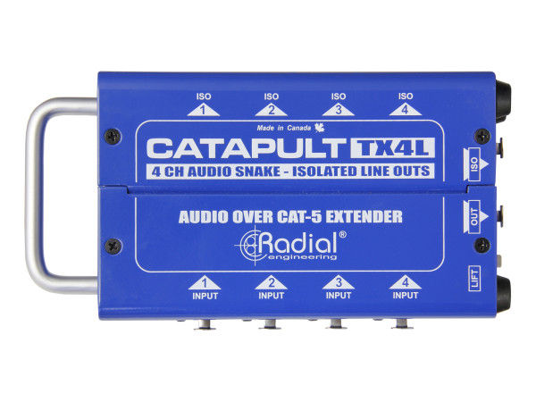 Radial Catapult TX4L 4-Channel Transmitter with Balanced I/O, Line-Level Transformers