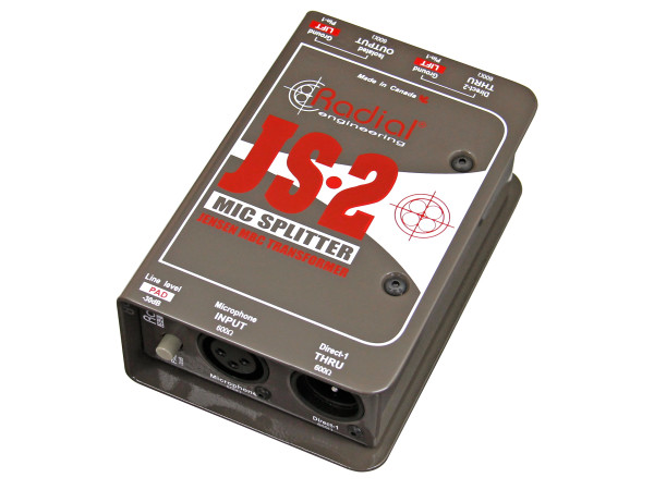 Radial JS2 Passive Microphone Splitter - Single Isolated Out