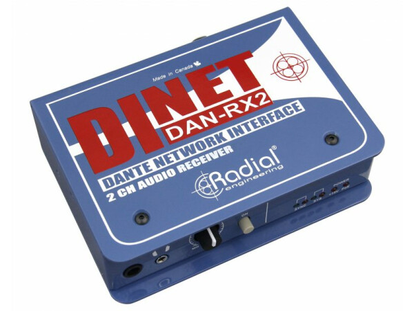 Radial DiNET DAN-RX2 - Stereo Dante Network Receiver