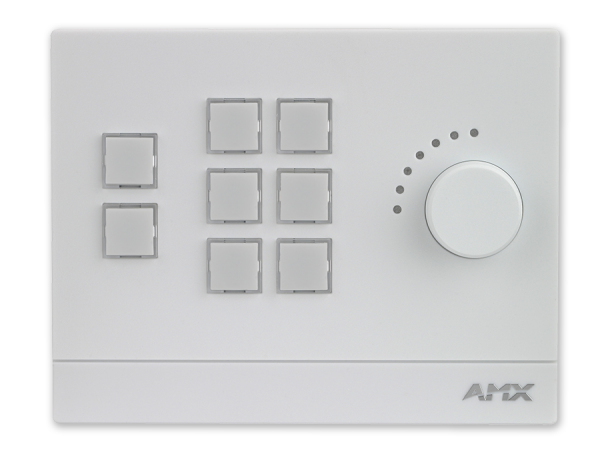 AMX MKP-108L-WH - Massio 8 Button Landscape Keypad, White