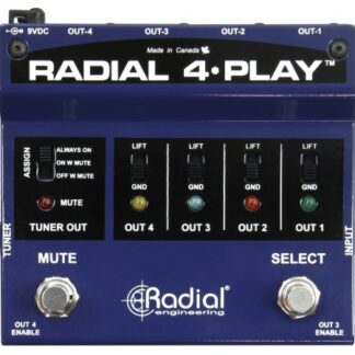 Radial 4-Play DI box for Multi-Instrumentalists