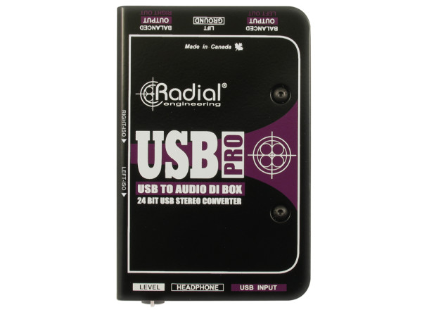 Radial USB Pro -Stereo USB Laptop Direct Box