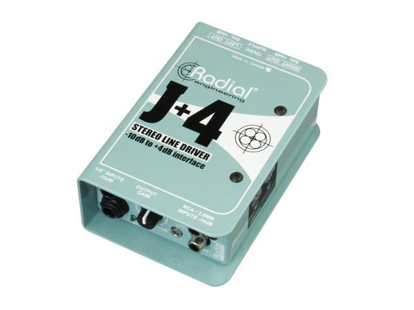 Radial J+4 Balanced -10dB to +4dB Signal Stereo Line Driver