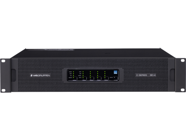 Lab Gruppen D 80:4L - 8000W Amplifier with 4 Flexible Output-Channels, Lake Digital Signal Processing and Digital Audio Networking