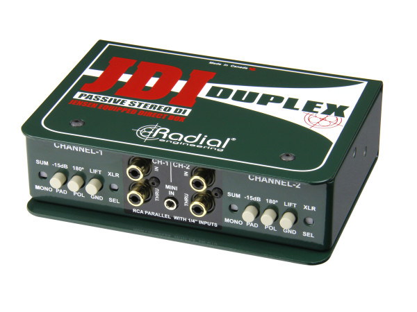 Radial JDI Duplex Stereo Direct Box with Jenson Transformer