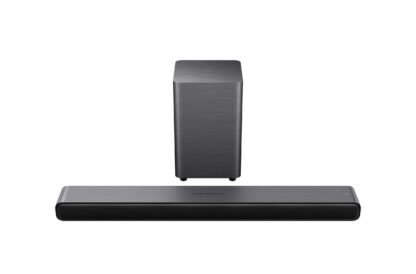 TCL S Series S55H S Class 2.1 Channel Sound Bar with Dolby Atmos, Wireless Subwoofwer, and Bluetooth Music Streaming, 2.1 channels, 220 W, Dolby Surround, Dolby TrueHD, DTS:X, Dolby Digital Plus, Dolby Atmos, Dolby MAT, Movie, Music, TV, 40 W, Active subwoofer