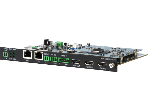 AMX NMX-ENC-N3312D-C - 4K60 H.26x Dante AV-H & H.26x Dual-Stream Encoder Card