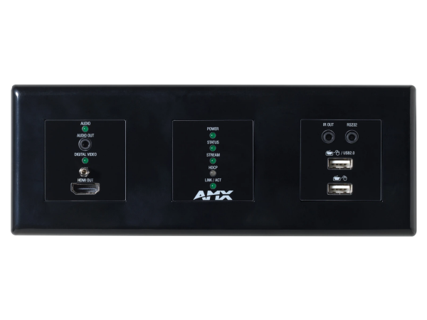 AMX NMX-DEC-N2625D-WP - 4K60 MWC/Dante AV-A Decoder Wallplate (EU)