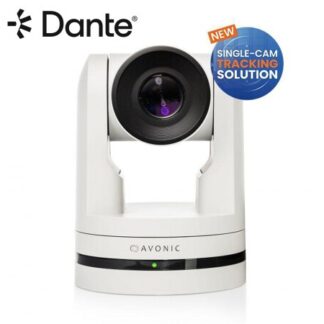 Avonic CM93-DAV Dante 4K60FPS Ultra HD PTZ Fixed Installation Camera in White