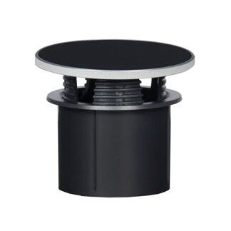 AMX HPG-20S-MB HydraPort® 2" Grommet - Matte Black in Silver Metal